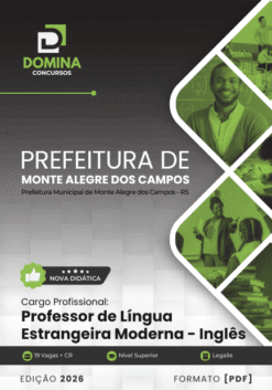 Apostila Professor de Inglês Monte Alegre dos Campos RS 2026