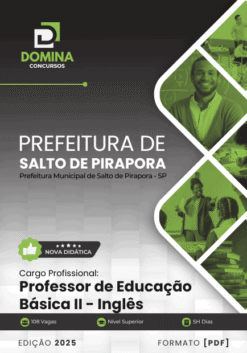 Apostila Professor de Inglês Salto de Pirapora SP 2025