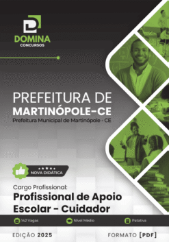 Apostila Profissional de Apoio Escolar Cuidador Martinópole CE 2025