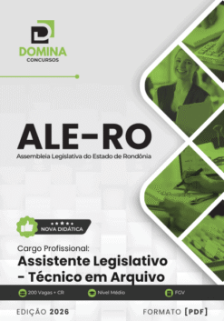 Apostila Assistente Legislativo Técnico em Arquivo ALE RO 2026