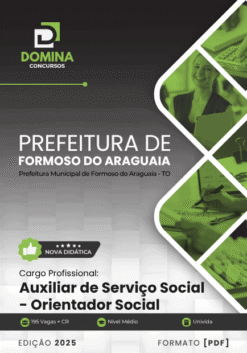 Apostila Auxiliar de Serviço Social Orientador Social Formoso do Araguaia TO 2025