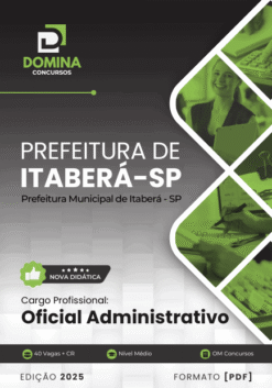 Apostila Oficial Administrativo Itaberá SP 2025