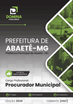 Apostila Procurador Municipal Abaeté MG 2026