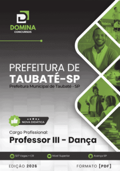 Apostila Professor III Dança Taubaté SP 2026