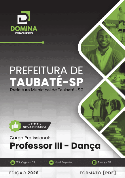 Apostila Professor III Dança Taubaté SP 2026 1 Apostila Professor III Dança Taubaté SP 2026