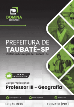 Apostila Professor III Geografia Taubaté SP 2026