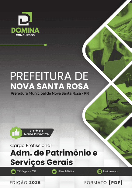 Apostila Administração de Patrimônio e Serviços Gerais Nova Santa Rosa PR 2026 2 Apostila Administração de Patrimônio e Serviços Gerais Nova Santa Rosa PR 2026