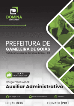 Apostila Auxiliar Administrativo Gameleira de Goiás GO 2026