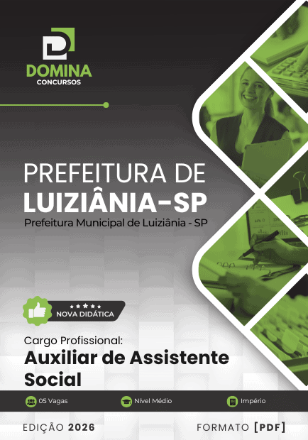 Apostila Auxiliar de Assistente Social Luiziânia SP 2026 1 Apostila Auxiliar de Assistente Social Luiziânia SP 2026