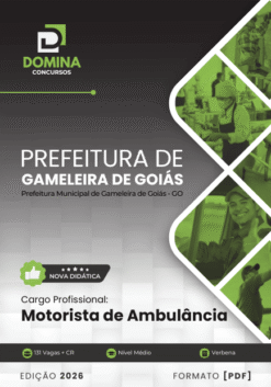 Apostila Motorista de Ambulância Gameleira de Goiás GO 2026