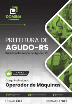 Apostila Operador de Máquinas Agudo RS 2026