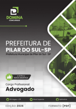 Apostila Advogado Pilar do Sul SP 2026