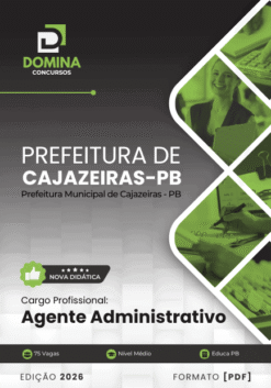Apostila Agente Administrativo Cajazeiras PB 2026