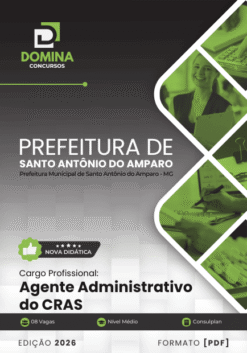 Apostila Agente Administrativo do CRAS Santo Antônio do Amparo MG 2026