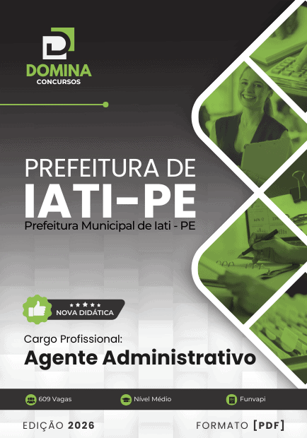 Apostila Agente Administrativo Iati PE 2026 1 Apostila Agente Administrativo Iati PE 2026