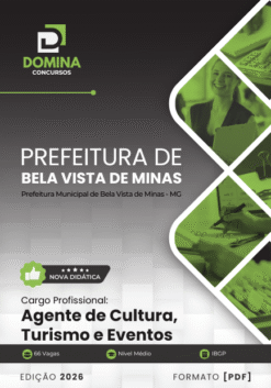 Apostila Agente de Cultura Bela Vista de Minas MG 2026