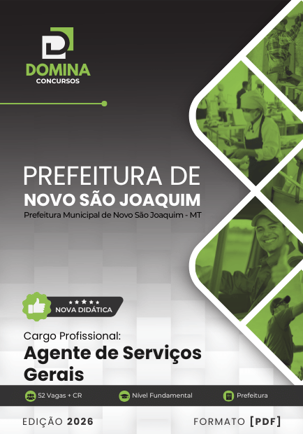 Apostila Agente de Serviços Gerais Novo São Joaquim MT 2026 1 Apostila Agente de Serviços Gerais Novo São Joaquim MT 2026