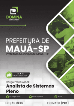 Apostila Analista de Sistemas Pleno Mauá SP 2026