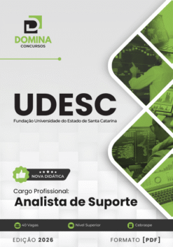 Concurso UDESC 2026: Salários de até R$6,8 mil! Veja o edital! 14 Apostila Analista de Suporte UDESC 2026