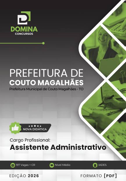 Apostila Assistente Administrativo Couto Magalhães TO 2026 1 Apostila Assistente Administrativo Couto Magalhães TO 2026