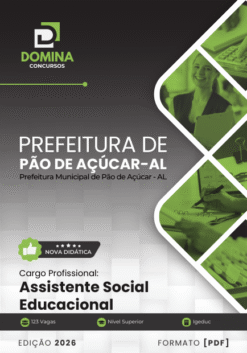 Apostila Assistente Social Educacional Pão de Açúcar AL 2026