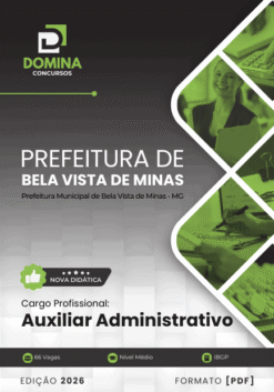 Apostila Auxiliar Administrativo Bela Vista de Minas MG 2026