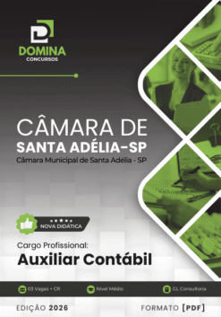 Apostila Auxiliar Contábil Câmara Santa Adélia SP 2026