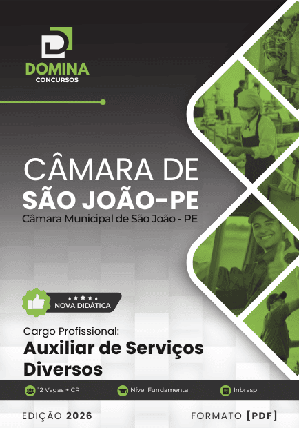 Apostila Auxiliar de Serviços Diversos Câmara São João PE 2026 1 Apostila Auxiliar de Serviços Diversos Câmara São João PE 2026