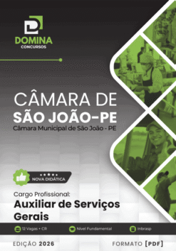 Apostila Auxiliar de Serviços Gerais Câmara São João PE 2026