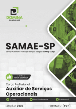 Apostila Auxiliar de Serviços Operacionais Samae Mogi Guaçu SP 2026
