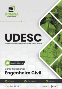 Concurso UDESC 2026: Salários de até R$6,8 mil! Veja o edital! 10 Apostila Engenheiro Civil UDESC 2026