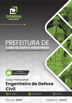 Concurso Cabo de Santo Agostinho: 657 vagas e salários até R$12 mil! 16 Apostila Engenheiro de Defesa Civil Cabo de Santo Agostinho PE 2026