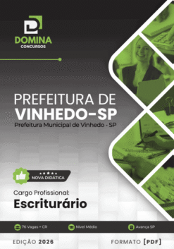 Apostila Escriturário Vinhedo SP 2026