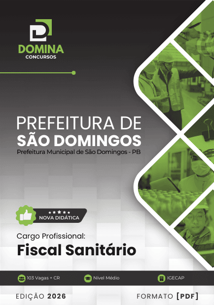 Apostila Fiscal Sanitário São Domingos PB 2026 1 Apostila Fiscal Sanitário São Domingos PB 2026