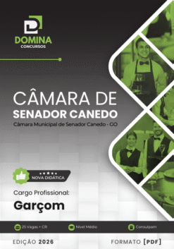 Apostila Garçom Câmara Senador Canedo GO 2026