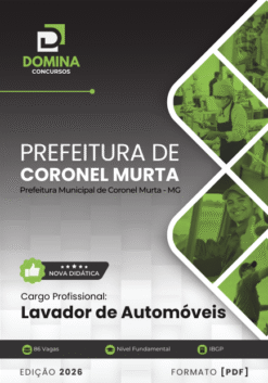 Apostila Lavador de Automóveis Coronel Murta MG 2026