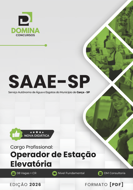 Apostila Operador de Estação Elevatória SAAE Garça SP 2026 1 Apostila Operador de Estação Elevatória SAAE Garça SP 2026