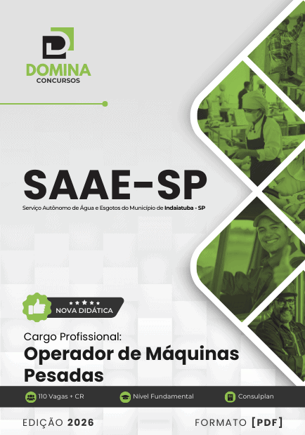 Apostila Operador de Máquinas Pesadas SAAE Indaiatuba SP 2026 1 Apostila Operador de Máquinas Pesadas SAAE Indaiatuba SP 2026