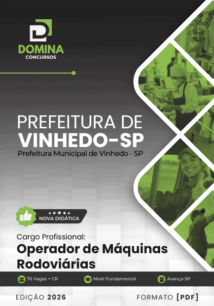 Apostila Operador de Máquinas Rodoviárias Vinhedo SP 2026 1 Apostila Operador de Máquinas Rodoviárias Vinhedo SP 2026