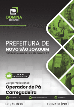 Apostila Operador de Pá Carregadeira Novo São Joaquim MT 2026