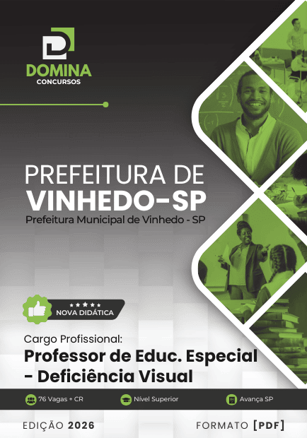 Apostila Professor de Deficiência Visual Vinhedo SP 2026 1 Apostila Professor de Deficiência Visual Vinhedo SP 2026