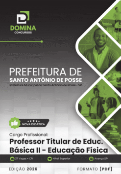 Apostila Professor de Educação Física Santo Antônio de Posse SP 2026