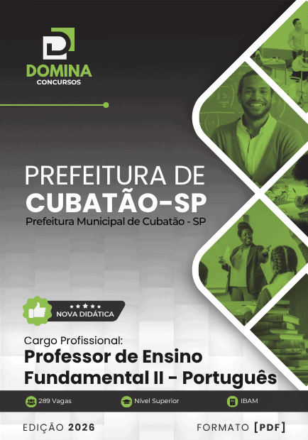 Apostila Professor de Ensino Fundamental II Português Cubatão SP 2026 1 Apostila Professor de Ensino Fundamental II Português Cubatão SP 2026