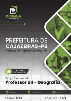Apostila Professor de Geografia Cajazeiras PB 2026
