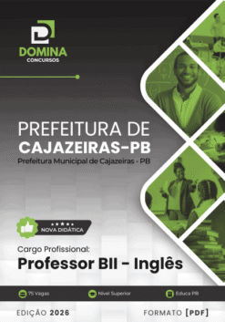 Apostila Professor de Inglês Cajazeiras PB 2026