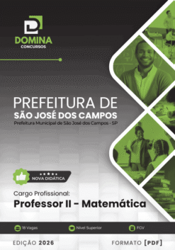 Apostila Professor de Matemática São José dos Campos SP 2026
