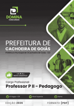 Apostila Professor Pedagogo Cachoeira de Goiás GO 2026
