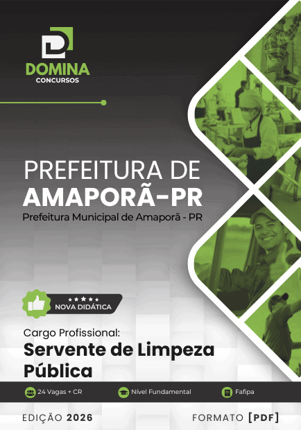 Apostila Servente de Limpeza Pública Amaporã PR 2026 1 Apostila Servente de Limpeza Pública Amaporã PR 2026