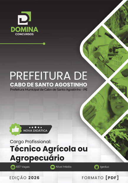 Apostila Técnico Agrícola Cabo de Santo Agostinho PE 2026 2 Apostila Técnico Agrícola Cabo de Santo Agostinho PE 2026