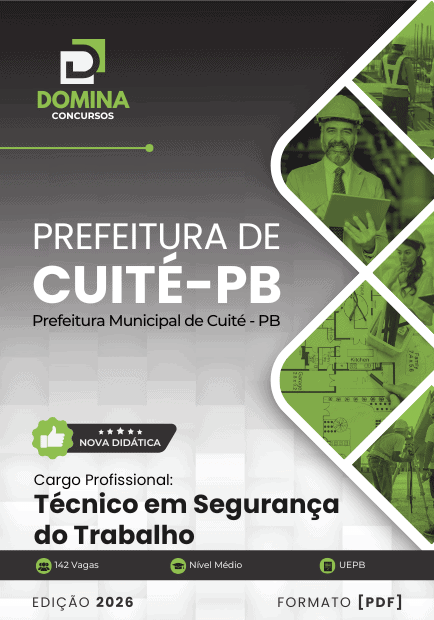 Apostila Técnico em Segurança do Trabalho Cuité PB 2026 2 Apostila Técnico em Segurança do Trabalho Cuité PB 2026